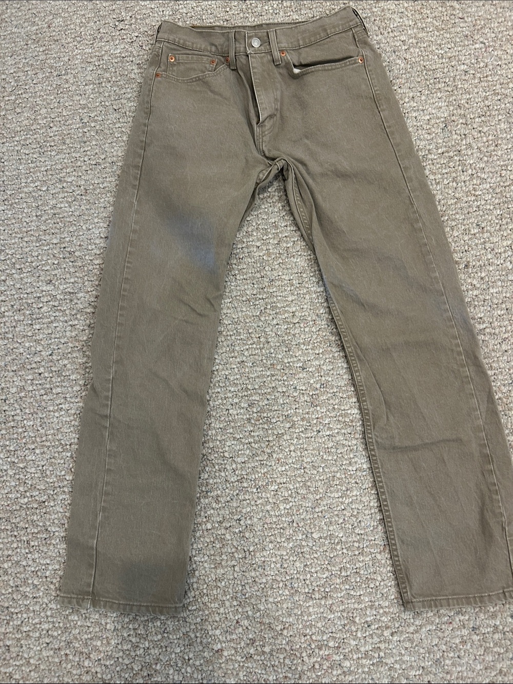 Levi’s Men's 505 Straight-Leg Jeans in Olive Brown